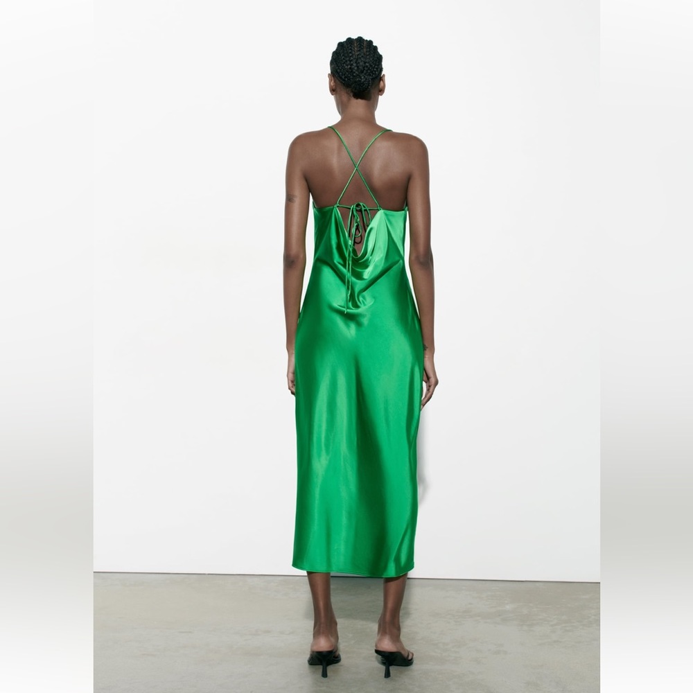 MIDI SLIP DRESS - Picture 3 of 9